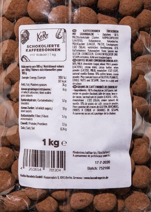 KoRo Kaffeebohnen mit Schokolade umhüllt (1 Stk., 1000 g)