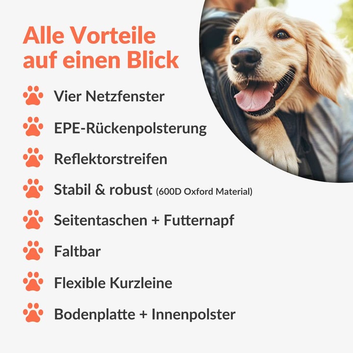 Image du produit Cadoca Sac à dos pour animaux de compagnie (Chien, Chat, Verrouillable)