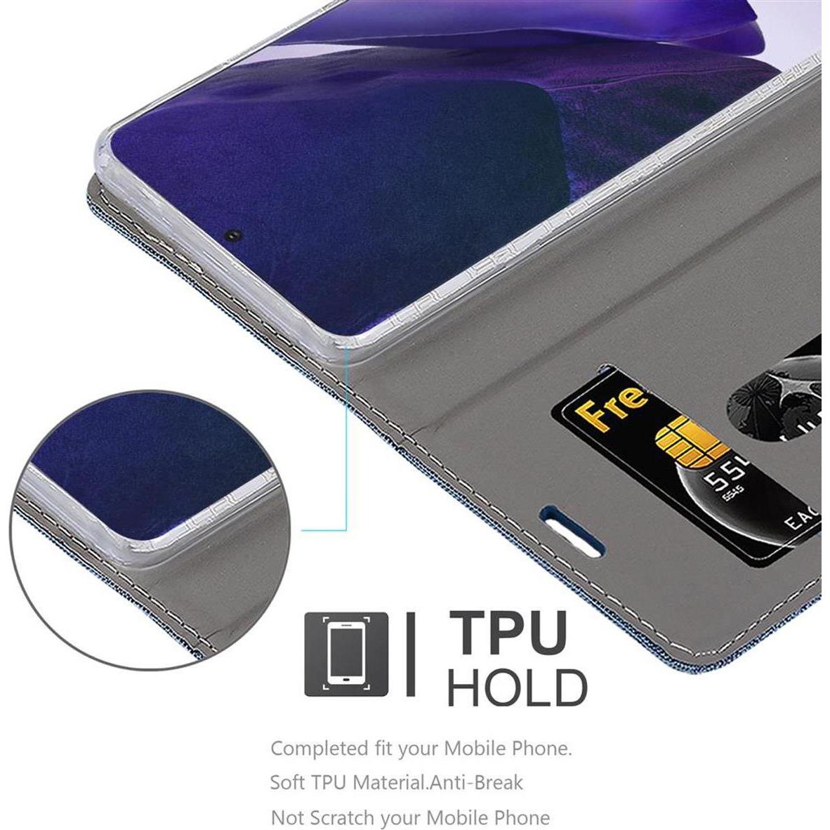 Thumbnail - Cadorabo Book Jeans Optik Cover (Samsung Galaxy Note 20+), Smartphone Hülle, Blau