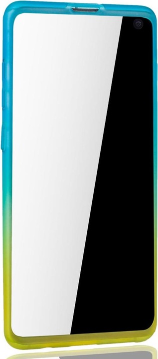 Actual product image König Design Case Mobile Protection for Samsung Galaxy S10 Full Case Cover Screen Protector 360 Yellow (Samsung Galaxy S10+)