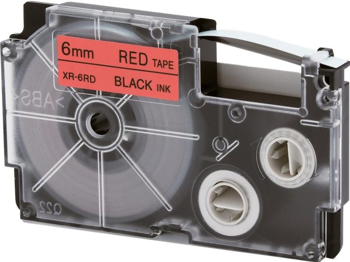 Produktbild Casio XR-6RD1 Selbstklebende Etiketten (0.60 cm, Rot, Schwarz)