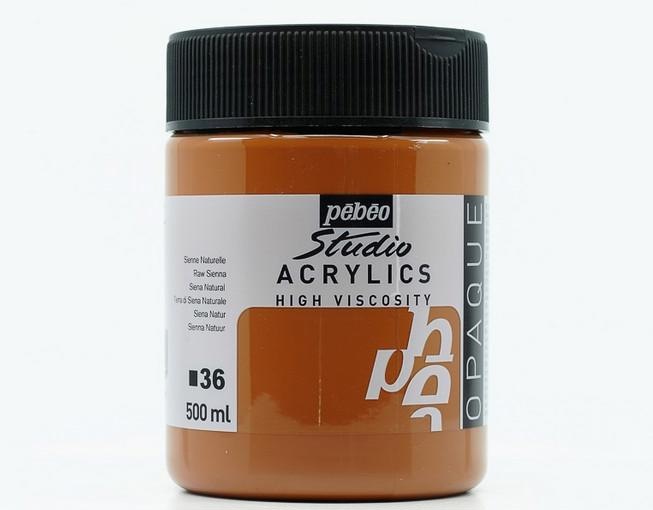 Actual product image Pebeo Studio Acrylics fine acrylic (Siena Nature, 500 ml)