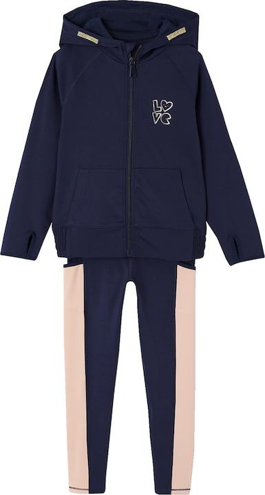 Produktbild Vertbaudet Mädchen Sport-Set: Kapuzensweatjacke & Leggings aus Funktionsmaterial (98)