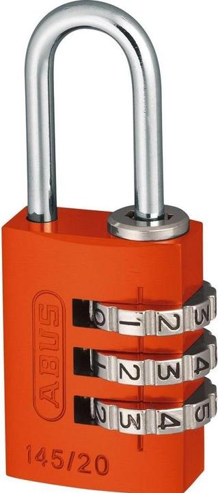 Produktbild Abus Zahlenschloss 145/20 Lock-Tag Orange Aluminium
