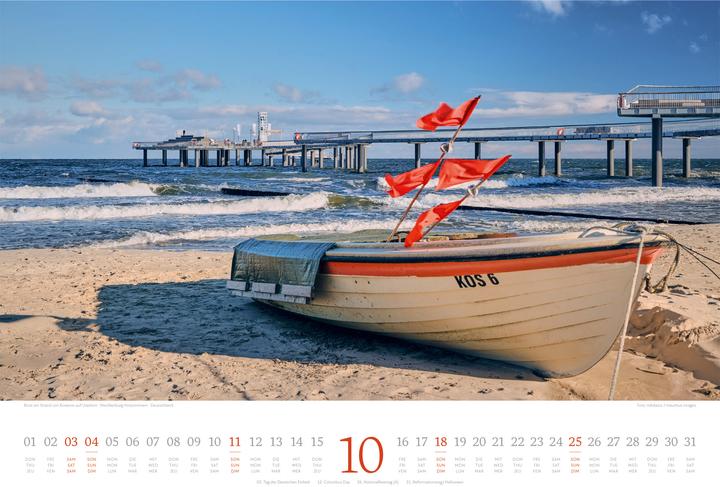 Image du produit Tage am Meer Kalender 2026 (45 x 33 cm, Couverture rigide, Anglais, Français, Allemand)