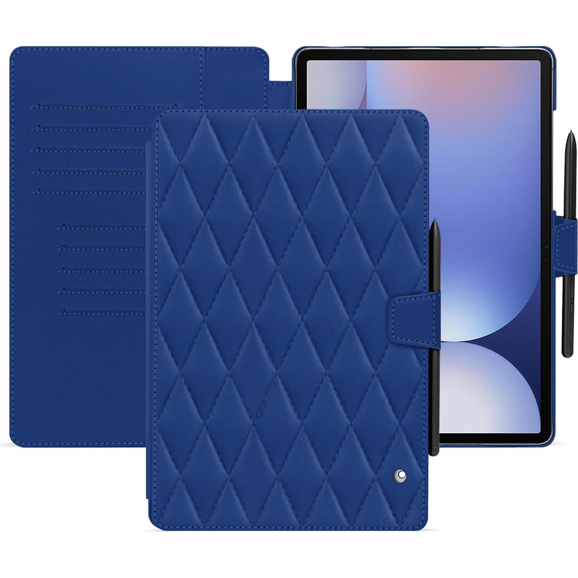 Noreve Lederschutzhülle für Samsung Galaxy Tab S10+ (Galaxy Tab S10+), Tablet Hülle, Blau