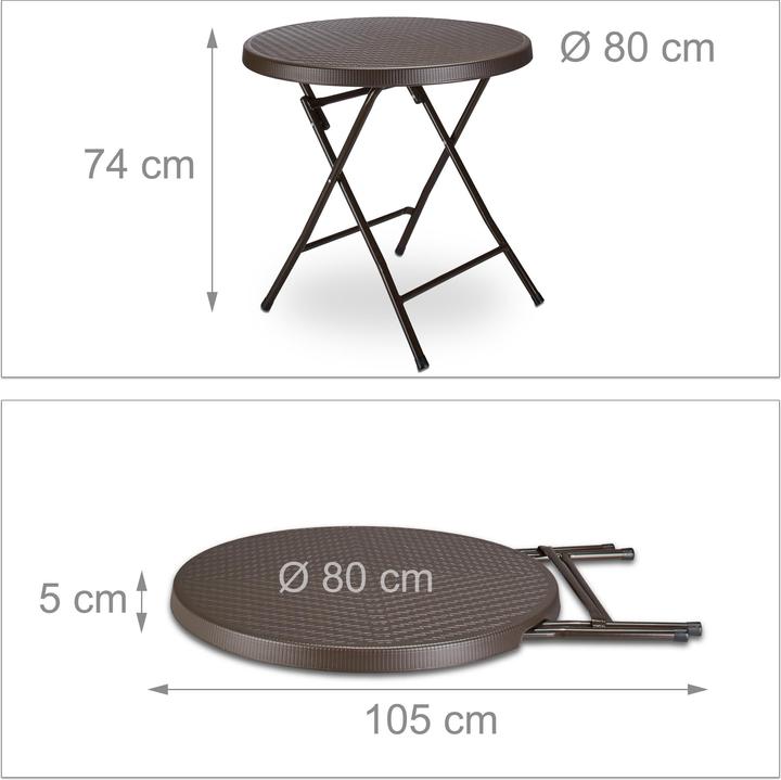 Actual product image Relaxdays garden table (80 cm)