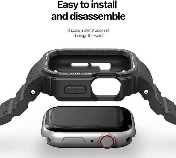 Produktbild Dux Ducis OA Armband Apple Watch 38mm/40mm/41mm - Schwarz (38 mm, 40 mm, 41 mm, Silikon (liquid))