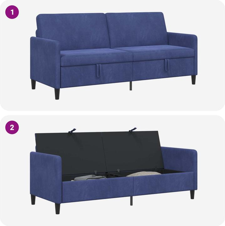 Produktbild vidaXL Sofa mit Stauraum (3-Sitzer)