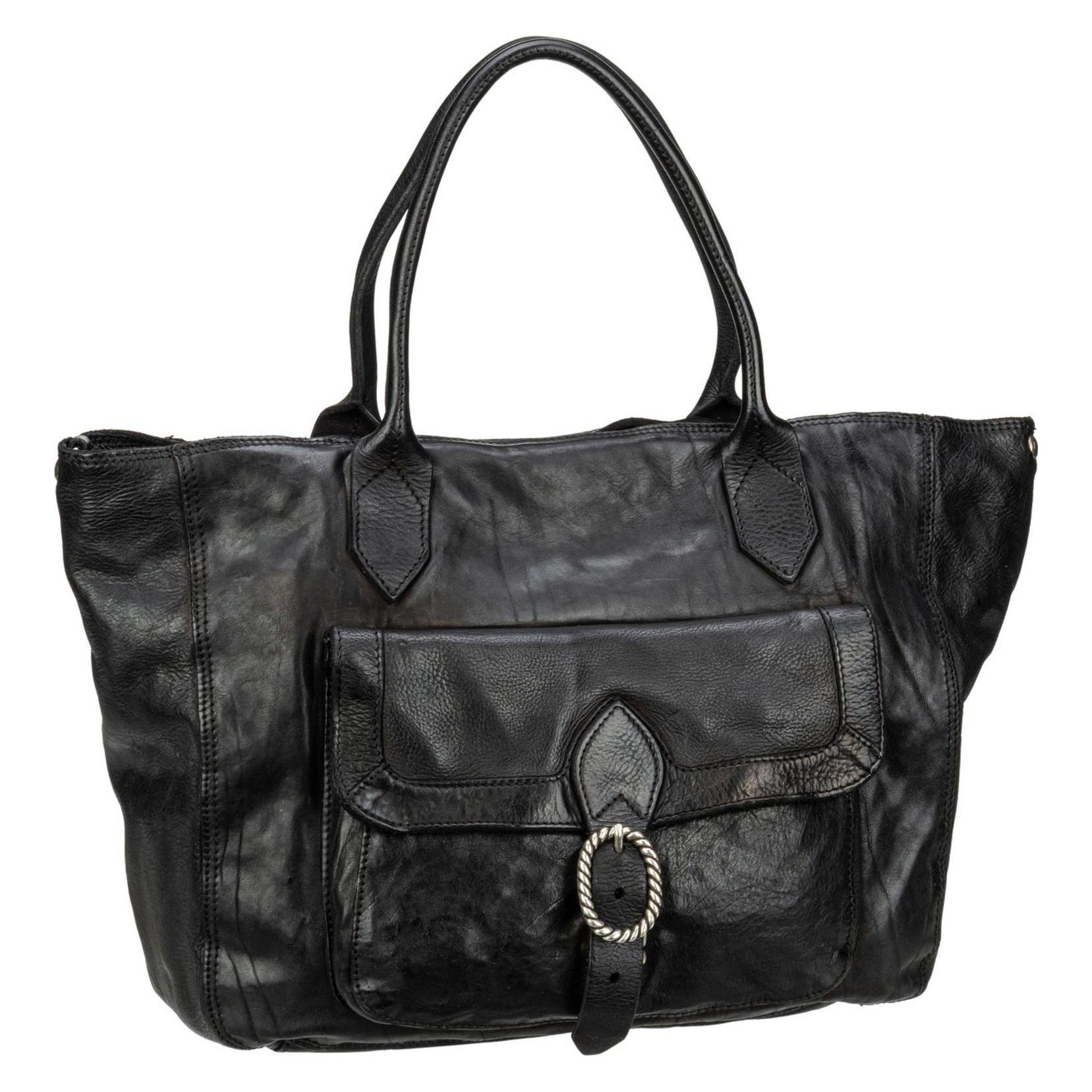 Campomaggi, Damen, Handtasche, Shopper Ardesia C033590, Schwarz