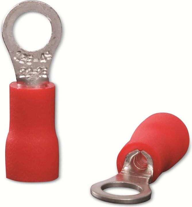 Quadrios 22C441 Ring cable lug cross-section (max.)=1.5 mm² hole-Ø=4.3 mm Partially insulated Red 1 set