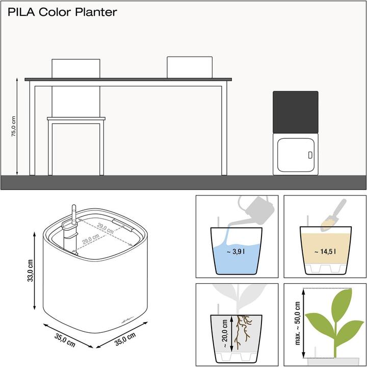 Actual product image Lechuza Pila Color Planter (35 cm)