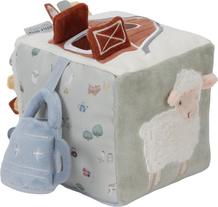 Actual product image Little Dutch Fabric activities Little Farm tactile cube
