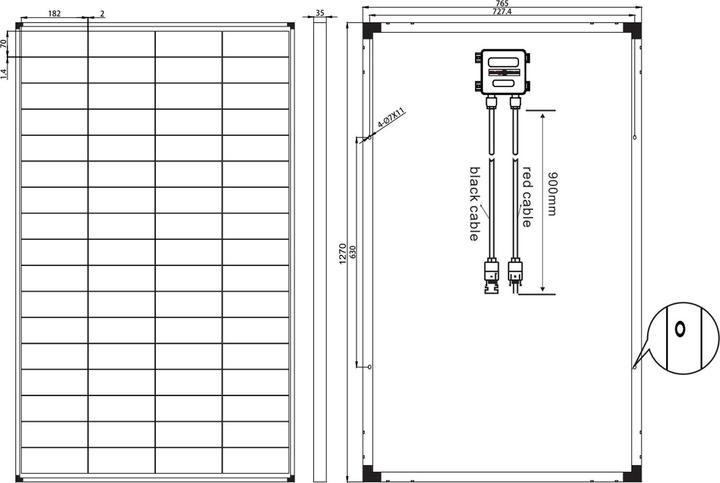 Actual product image Enjoy solar Solar module (180 W, 10 kg)