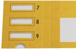 Actual product image Emey Organiser Junior, 24 compartments, with number scale, blue and alphabet, tabs, cut-outs in the front (1 x)