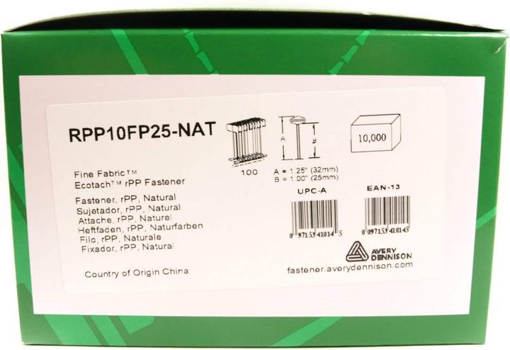 Produktbild Avery Heftfäden Fein Ecotach 100% recyceld