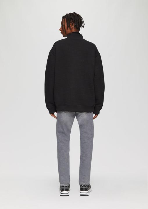 Produktbild s.Oliver Sweatshirt Jacke Strukturierte Sweatjacke mit Stehkragen (M)