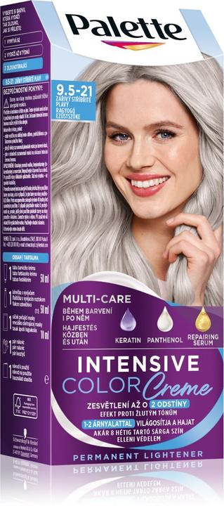 Actual product image Palette Intensive Colour Creme Hair Colorant Hair Dye Cream 9.5-21 Luminous Silver B (9.5-21 Luminous Silver B)