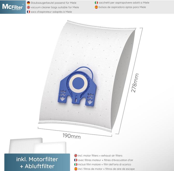Produktbild Mc Filter 20x Staubsaugerbeutel (20x)