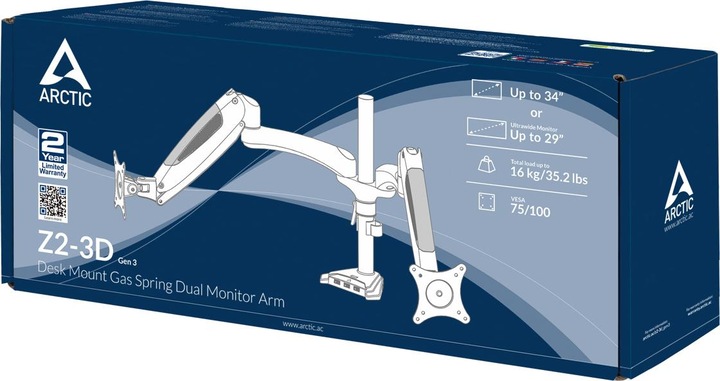 Actual product image Arctic Z2-3D Gen 3 86.4 cm (34 inch) Terminal Black (Table, 34")
