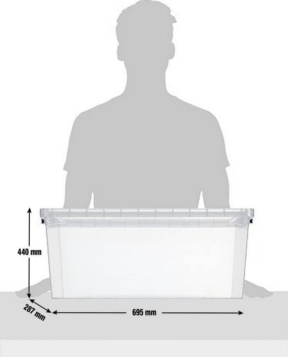Image du produit Really Useful Box Coffret plastique de 3 (44 cm, 62 l, 3x)