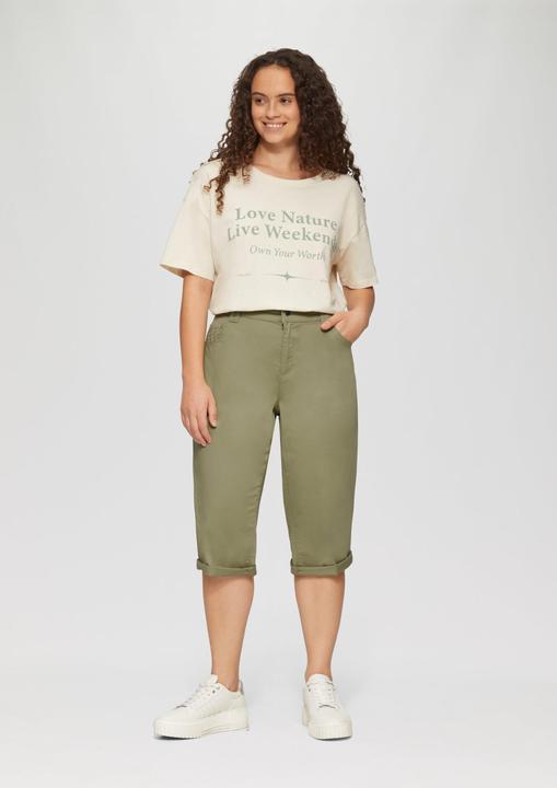 Actual product image S.Oliver Hose Elastische Capri-Hose aus Baumwoll-Satin (44)