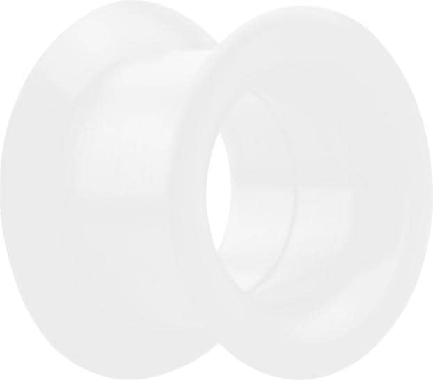 Image du produit Star Piercing Flared Tunnel épais blanc (sans laiton, Silicone)