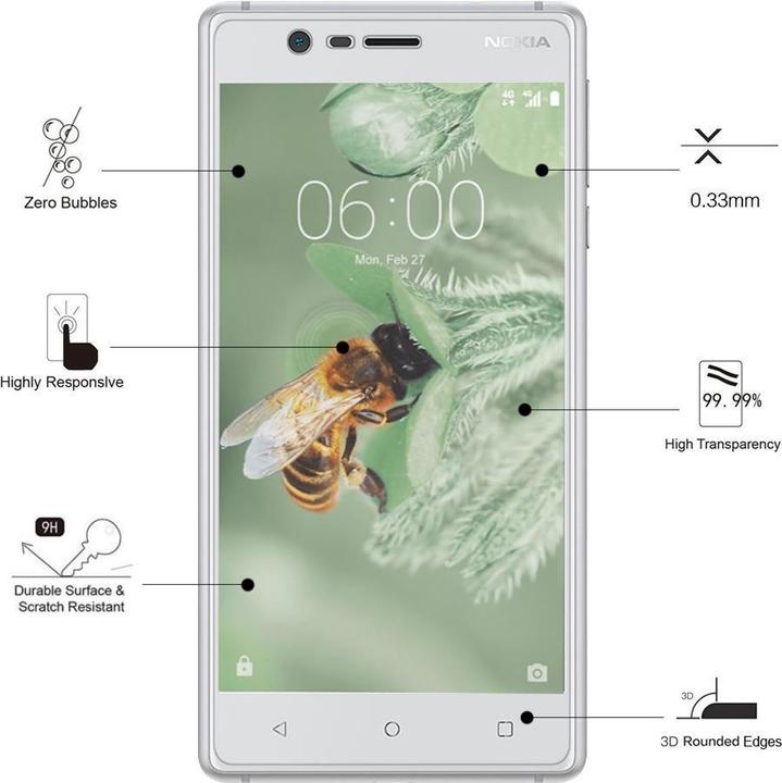 Produktbild Eiger Mountain Glass Clear Edge (1 Stk., Nokia 3)