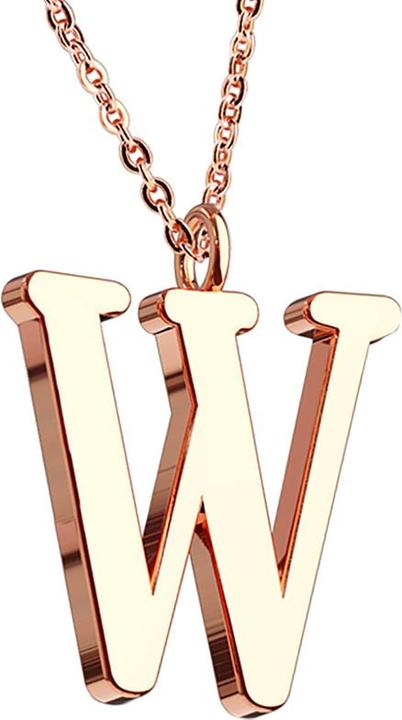 Image du produit Star Piercing Chaîne or rose pendentif lettre W (sans laiton, Acier chirurgical 316L)