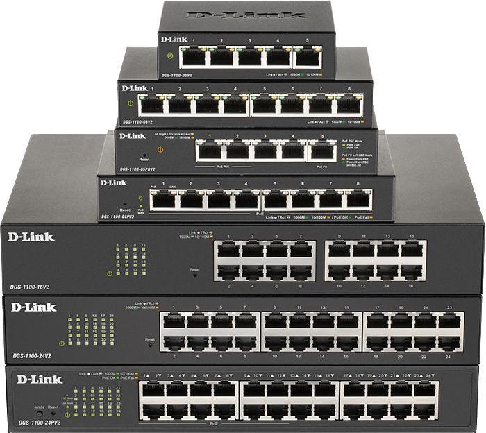 Actual product image D-Link DGS-1100-08V2/E (8 Ports)