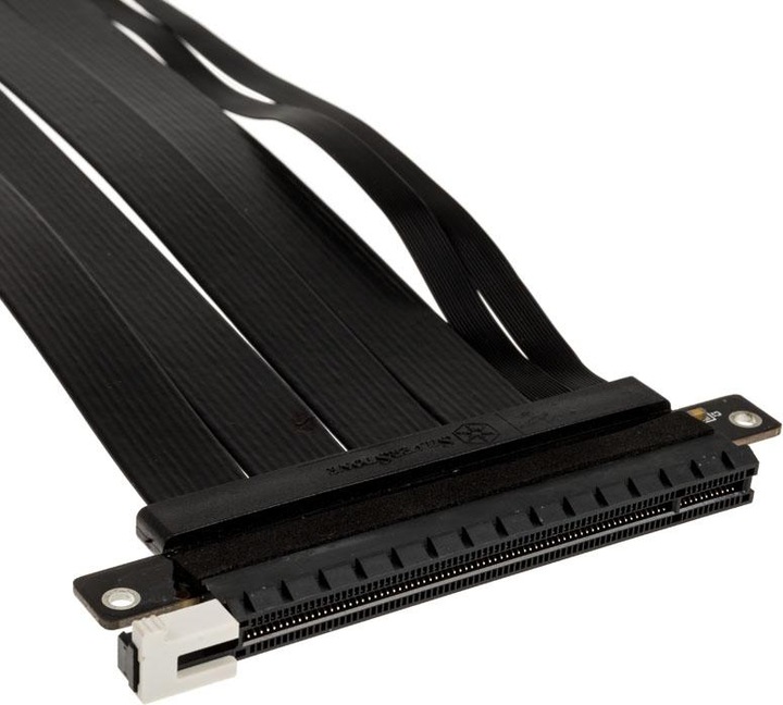 Actual product image Silverstone Riser flat cable, 22cm - black