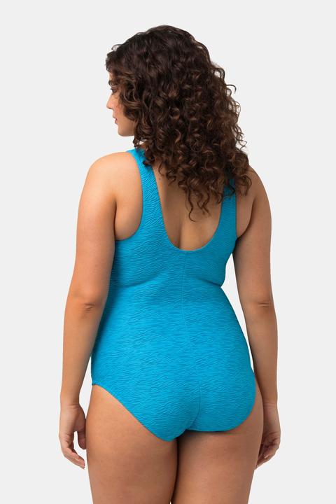 Image du produit Ulla Popken Maillot de bain à bonnets souples, décolleté carré et texture ondulée (48)