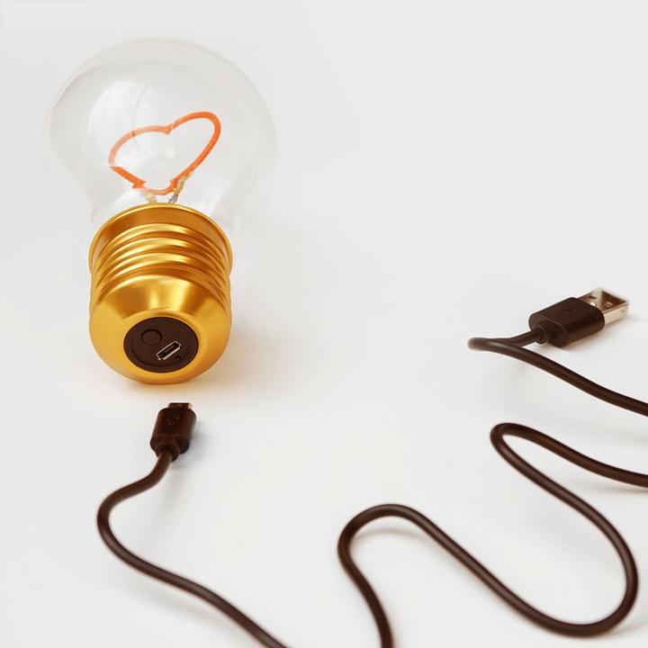 Actual product image Suck UK Light bulb heart
