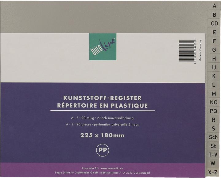 Immagine prodotto BüroLine Indice PP grigio A4
