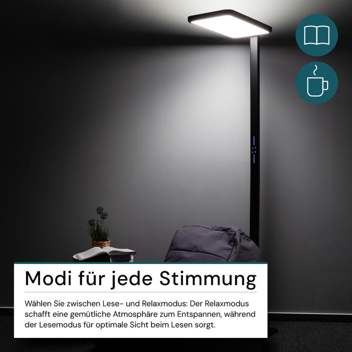 Actual product image Luxula LED Büro-Stehleuchte, Up/Down, schwarz (7000 lm)