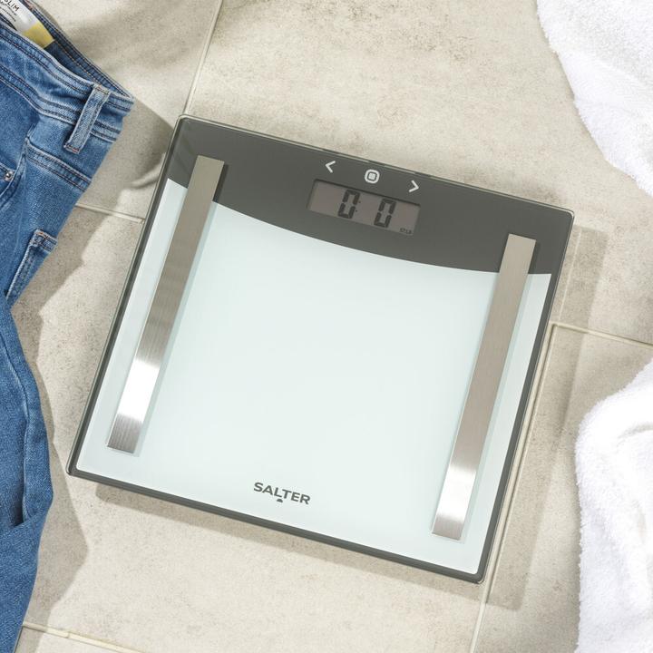 Image du produit Salter 9137 SVWH3R Échelle d'analyseur de verre blanc argenté (180 kg)