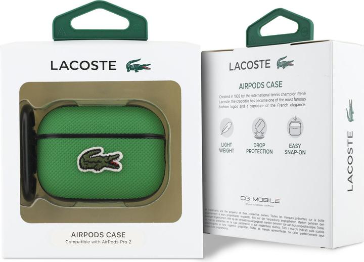 Produktbild Lacoste Petit Pique Croc Logo Patch Case for AirPods Pro 2 Green (Kopfhörer Hülle)