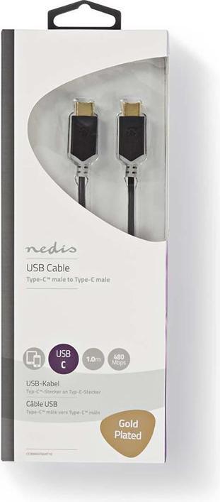 Actual product image Nedis USB cable 2.0 type C male - type C male 1.0 m (1 m, USB 2.0)