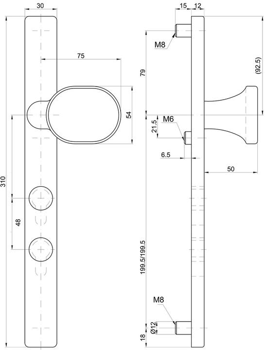 Produktbild MSL Knopfaussenschilder 5972 (Türknopf)