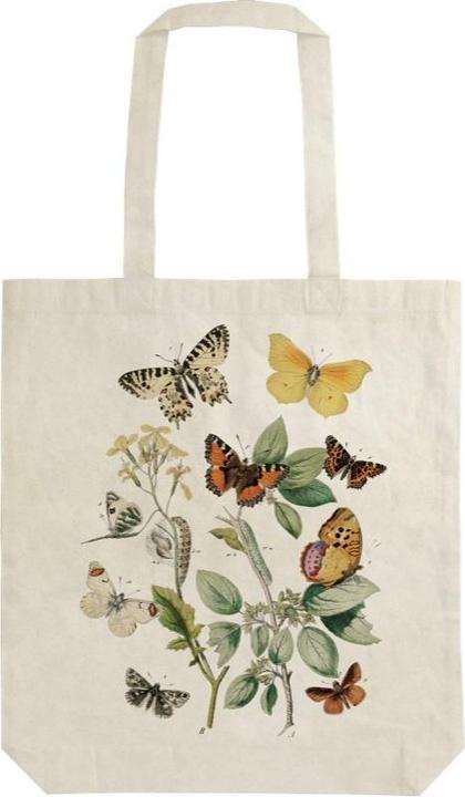 Produktbild Sköna Ting Baumwolltasche STBAG27 Butterflies Shopper Umhängetasche