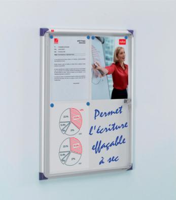 Image du produit Nobo Vitrine d'affichage extra-plate avec panneau arrière métallique