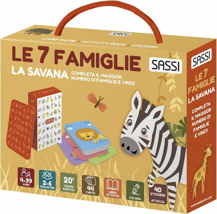 Sassi Giochi di carte. Le sette famiglie. La savana