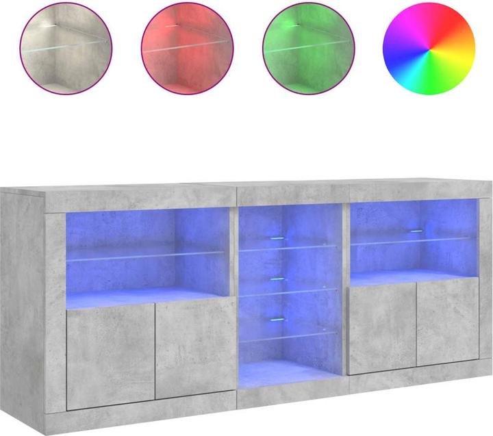 Produktbild VidaXL Sideboard mit LED-Leuchten (162 x 37 x 67 cm)