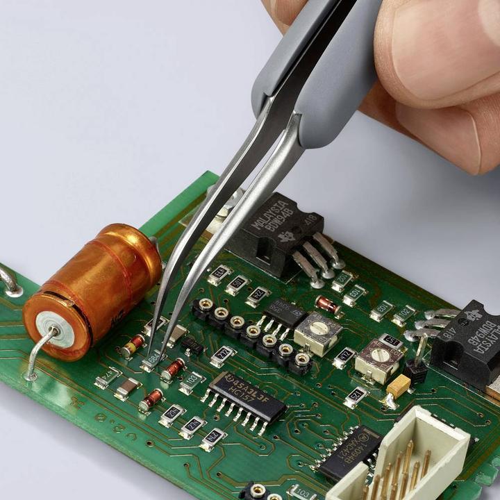 Immagine prodotto Knipex Pinzetta di gomma ESD acciaio inox