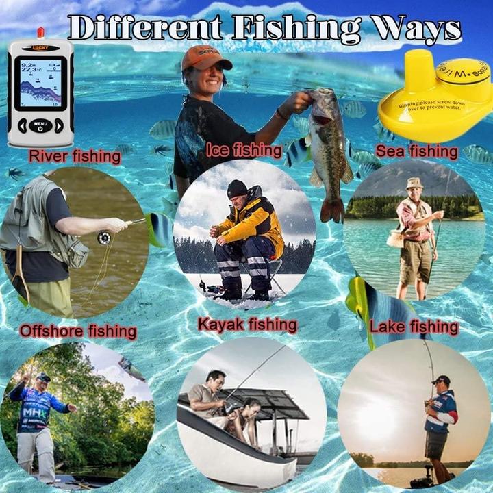 Produktbild Drahtloser Sonar-Fischfinder mit LCD-Tiefenmesser