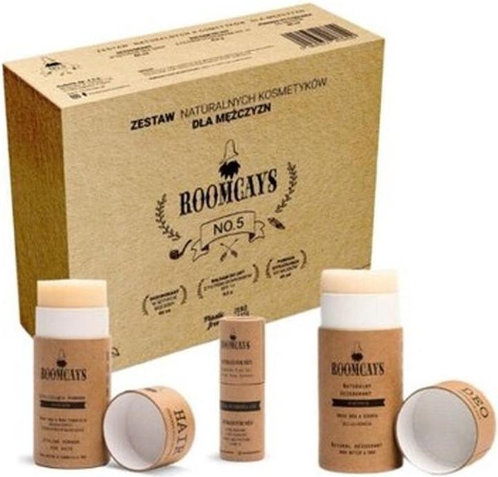 Roomcays Set Set Of Natural Cosmetics Deodorant 65G + Hair Pomade 65Ml + Lip Balm Spf15 8.3G (Körperpflegeset)