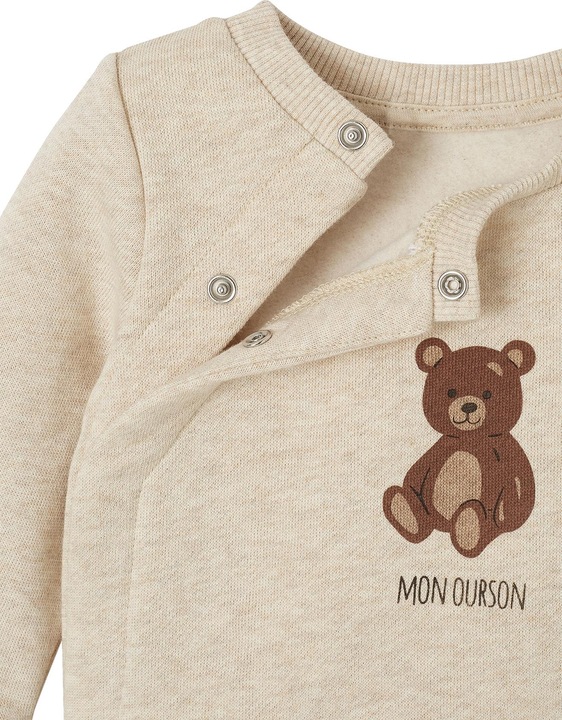 Produktbild Vertbaudet Baby-Set mit Teddyprint: Wickeljacke & Hose (68)