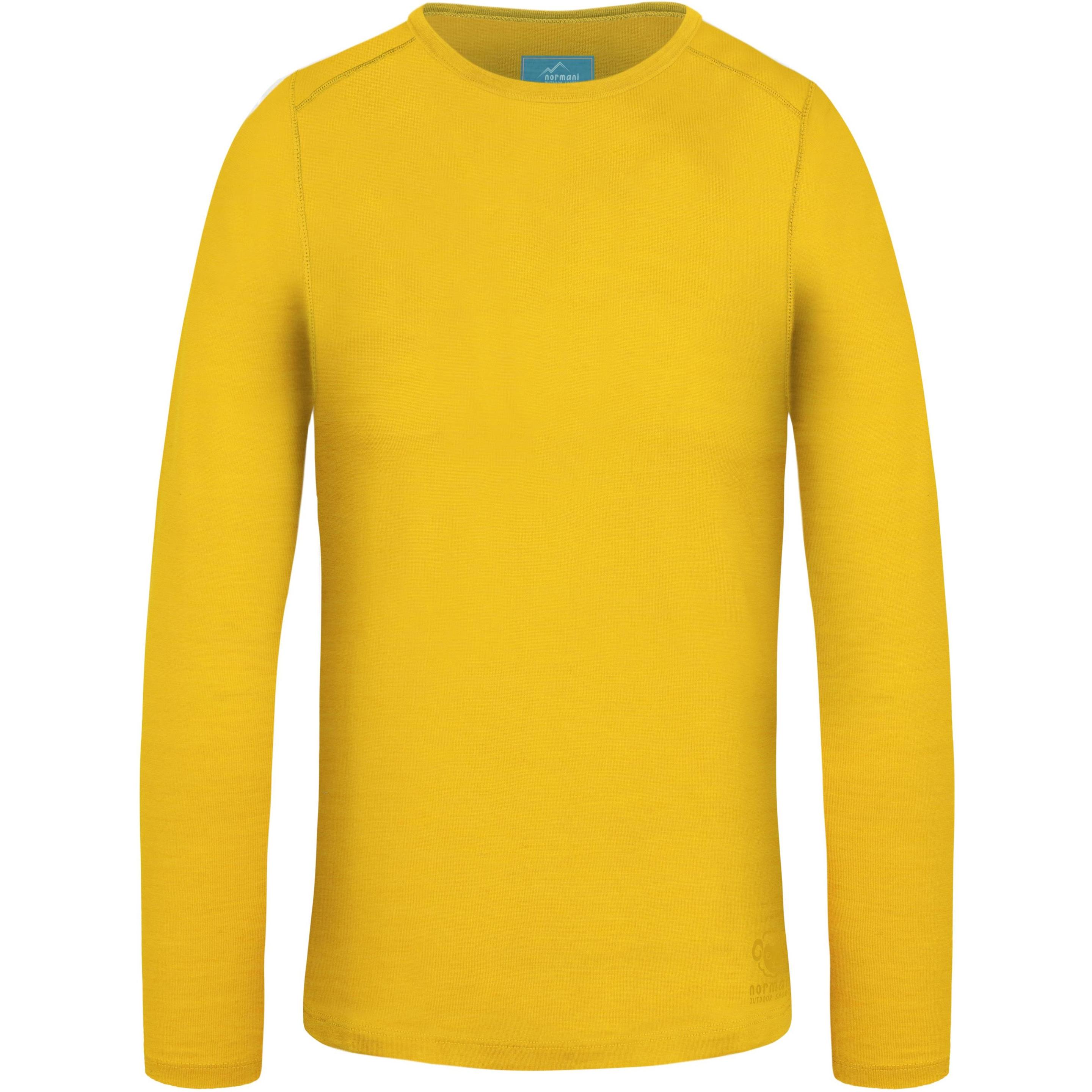 Normani, Herren, Funktionsshirt, Kinder Merino Langarm Broome - 6726 (134, 140), Gelb, 134, 140