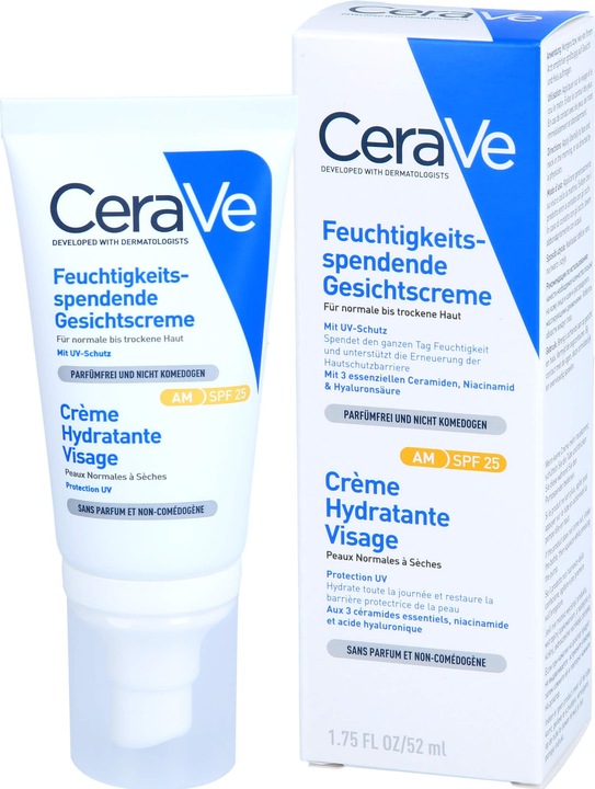 Image du produit CeraVe Crème hydratante visage SPF30 crème (52 ml, Crème de jour, SPF 25)