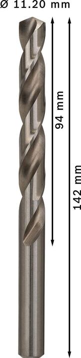 Produktbild Bosch Professional Zubehör PRO Metal HSS-G Spiralbohrer, 11,2 x 94 x 142 mm (11.2 mm)